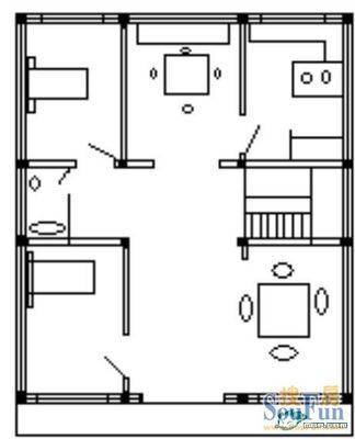 房屋二层半设计图,12x11米二层房屋设计图